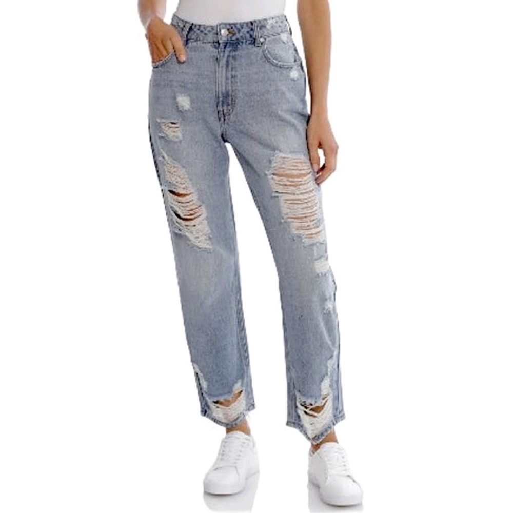 Avec Les Filles High Rise Distressed Jeans Sz 27